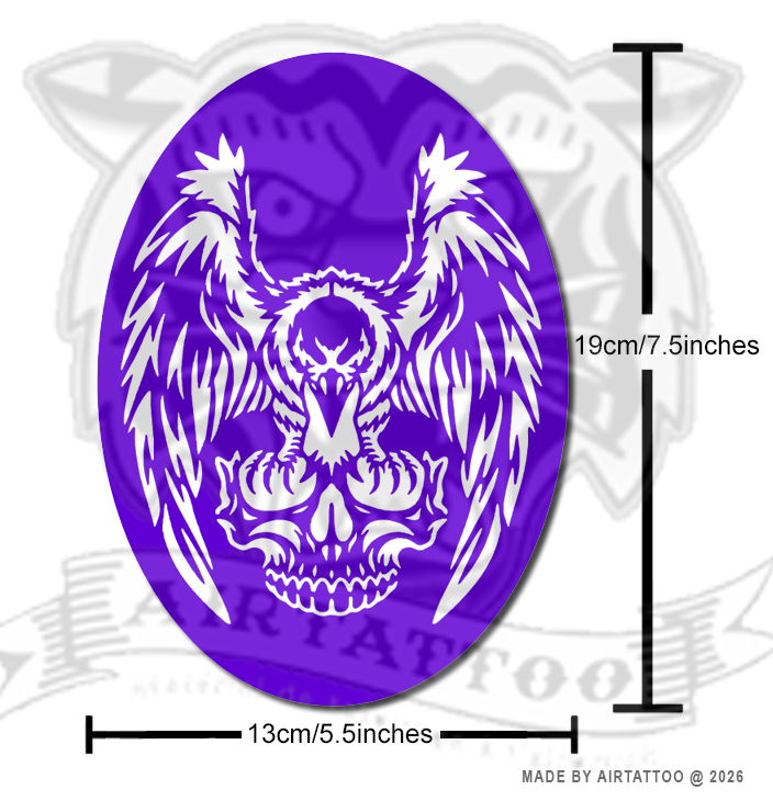 CS027 - Eagle & Skull Airtattoo Stencil