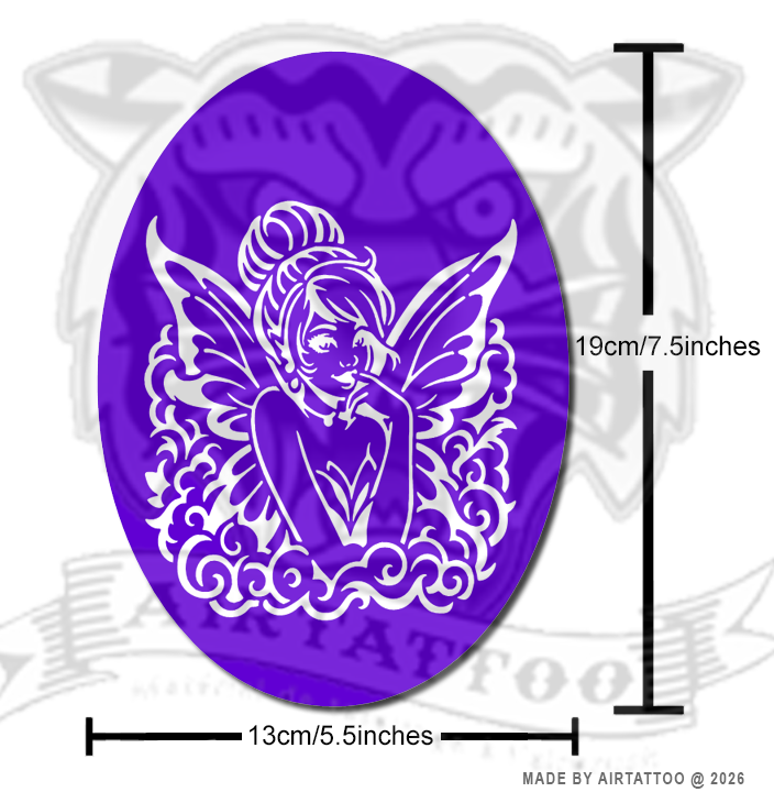 CS029 - Fairy & Clouds Airtattoo Stencil