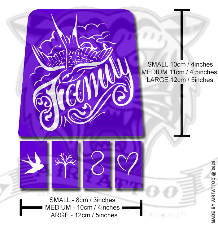HF002 - Family Forever Airtattoo Stencil
