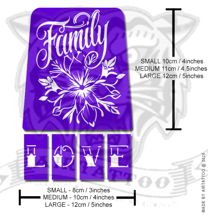 HF009 - Family Lotus Airtattoo Stencil