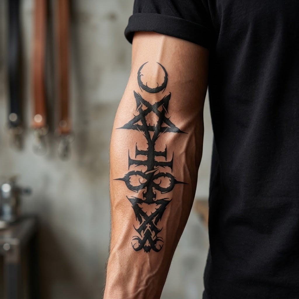 CS005 - Gothic Cross & Heart Lock