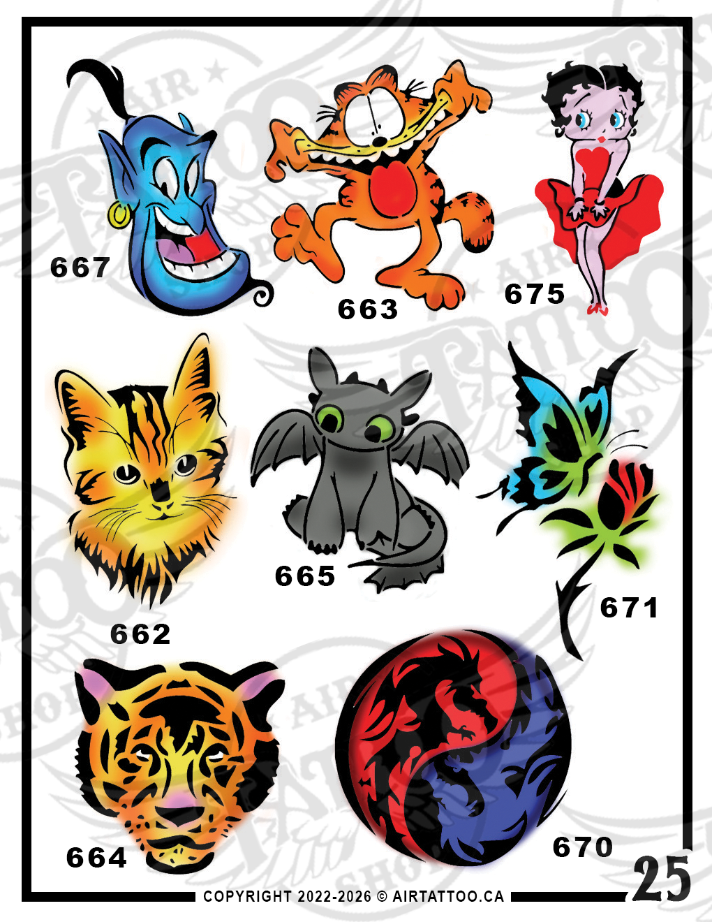CARTOON STENCILS PACK - Vol.25