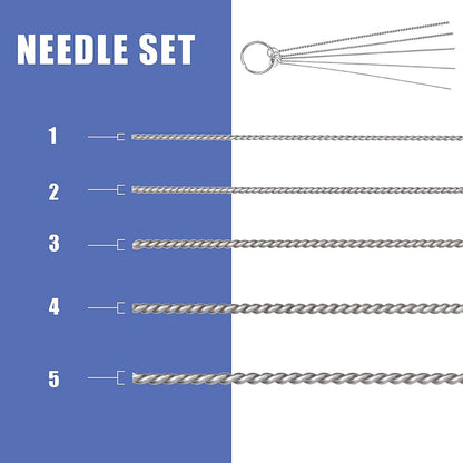 Kit de nettoyage airbrush Pro ABEST — Aiguilles, brosses & pot de nettoyage
