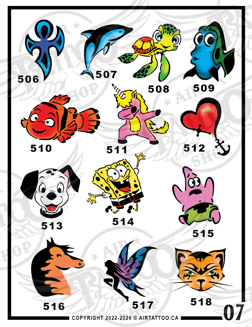 VARIETY STENCIL PACK - Vol. 07