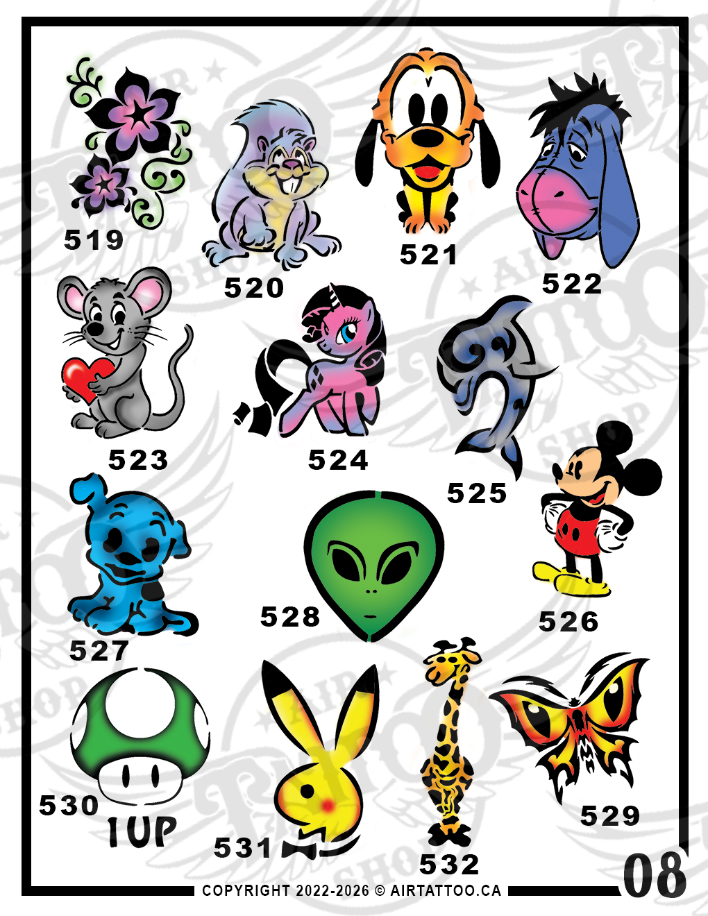 VARIETY STENCIL PACK - Vol. 08
