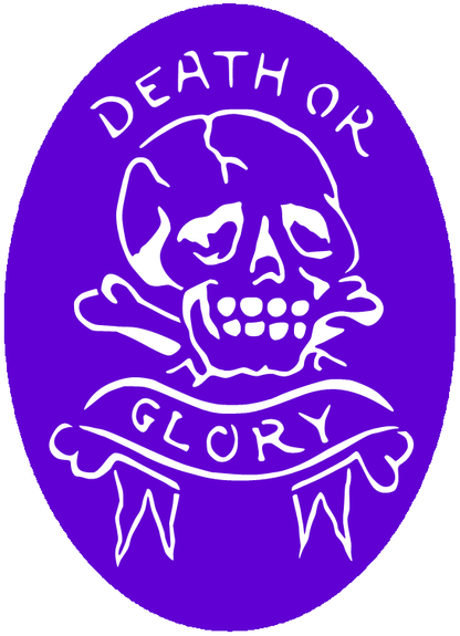 CS001 - Death or Glory Skull Airtattoo Stencil