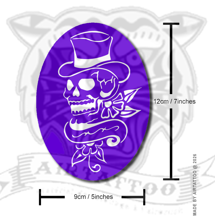CS002 - Dapper Skull Airtattoo Stencil