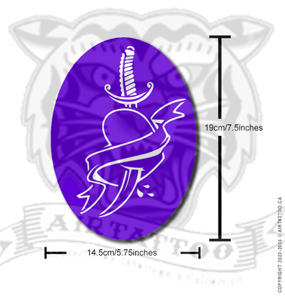 CS003 - Bleeding Heart Airtattoo Stencil