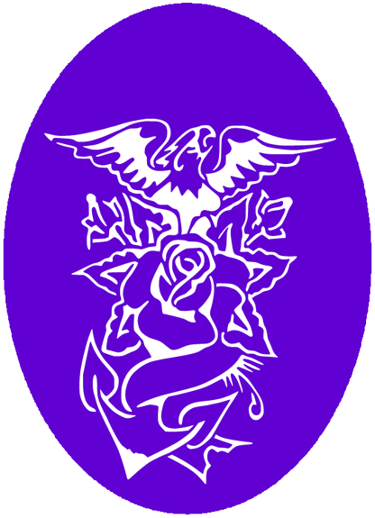 CS006 - Eagle, Rose & Anchor Airtattoo Stencil