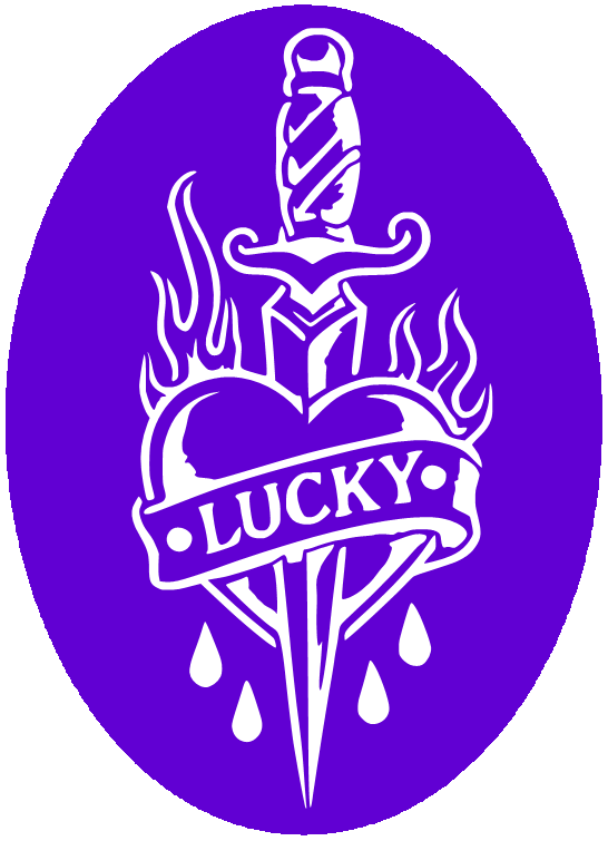 CS011 - Lucky Dagger Heart Airtattoo Stencil