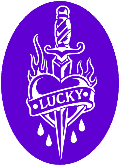 CS011 - Lucky Dagger Heart Airtattoo Stencil