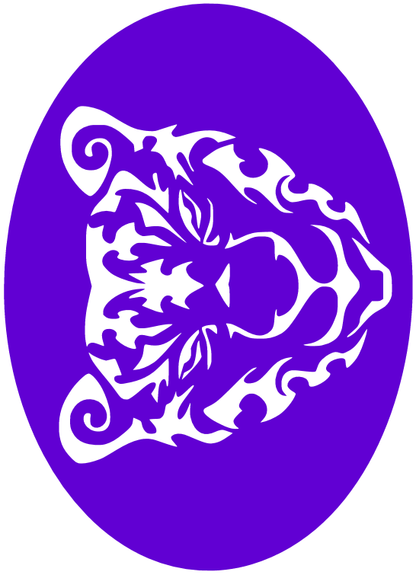 CS016 - Leopard Face Tribal Airtattoo Stencil