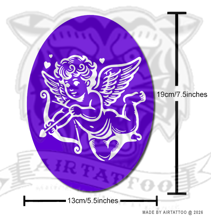 CS031 - Cupid & Hearts Airtattoo Stencil