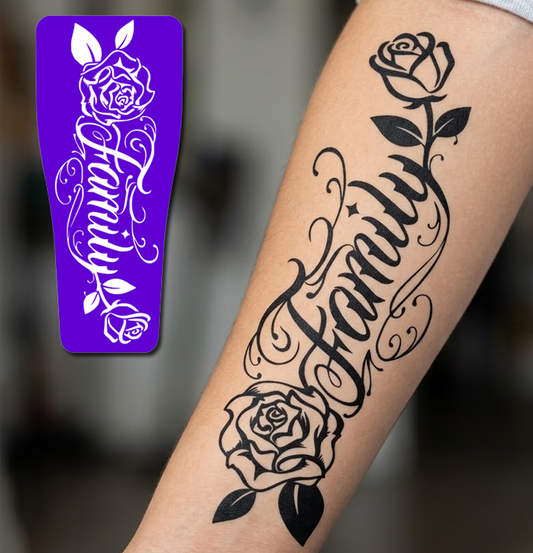 FS006 – Family Roses Airtattoo Stencil