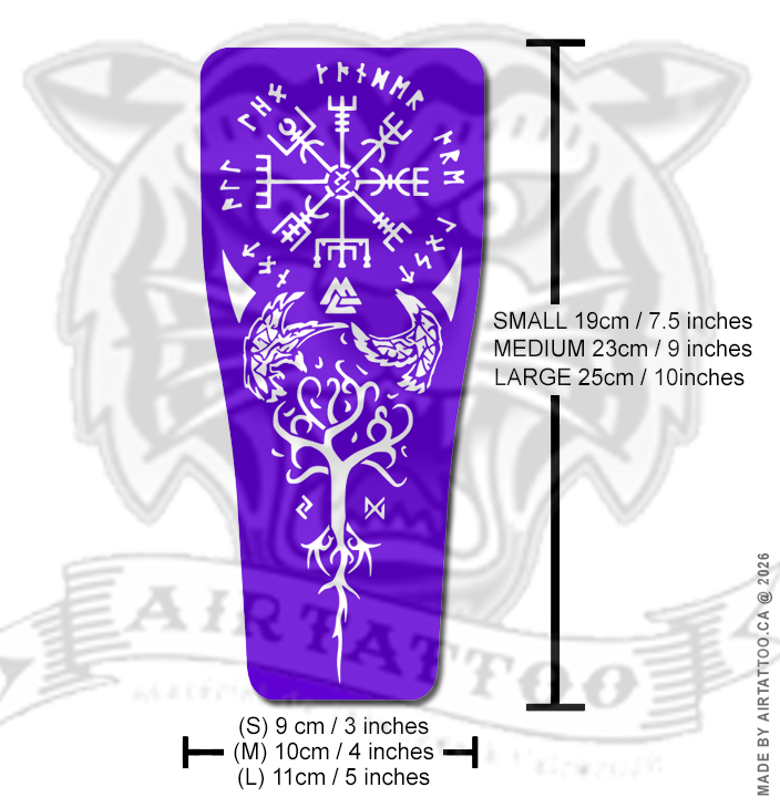 FS007 - Nordic Viking Compass Airtattoo Stencil