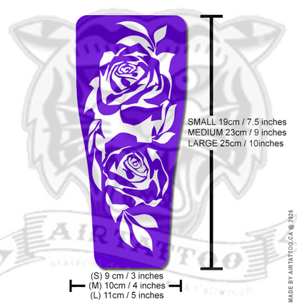 FS011 - Double Roses Airtattoo Stencil