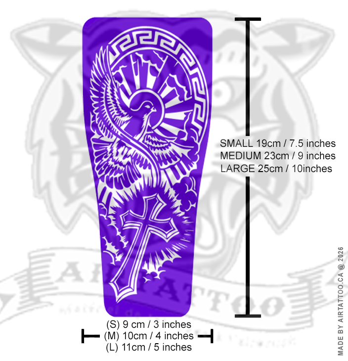 FS015 – Holy Dove & Cross Airtattoo Stencil