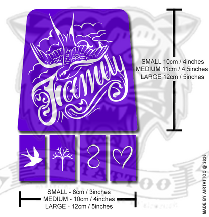 HF002 - Family Forever Airtattoo Stencil