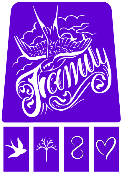 HF002 - Family Forever Airtattoo Stencil