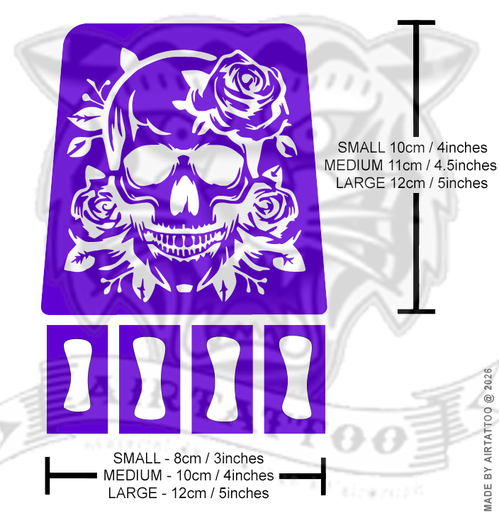HF004 - Dead in Bloom Airtattoo Stencil