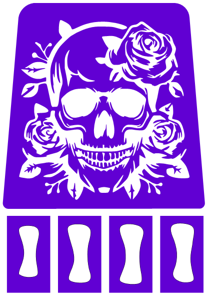 HF004 - Dead in Bloom Airtattoo Stencil