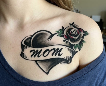 CS004 - Mom's Heart Airtattoo Stencil